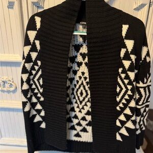 Express Monochrome Geometric Cardigan